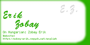 erik zobay business card